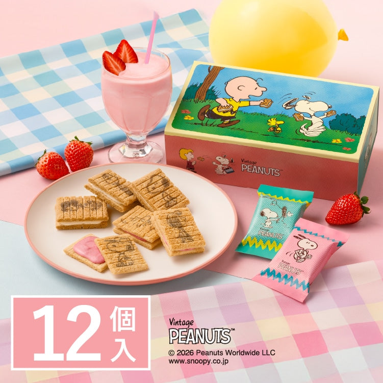 SNOOPY 砂糖奶油樹 白巧克力夾心餅乾 12入綜合盒
