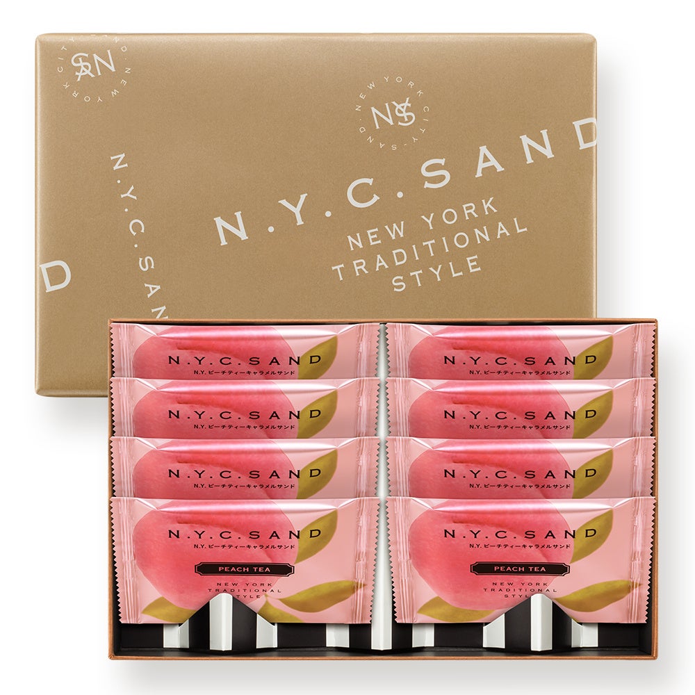 N.Y.C.SAND 蜜桃伯爵茶焦糖夾心餅乾 8入盒裝