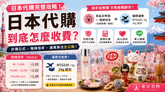 日本代購費用怎麼算？包稅・倍率・運費透明計價一次看懂【2026】