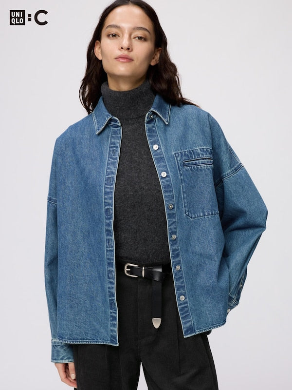 UNIQLO 丹寧休閒襯衫外套 日本代購｜東京美物