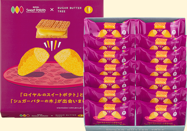 砂糖奶油樹 Royal 日式地瓜甜點風夾心 14入 官方商品圖